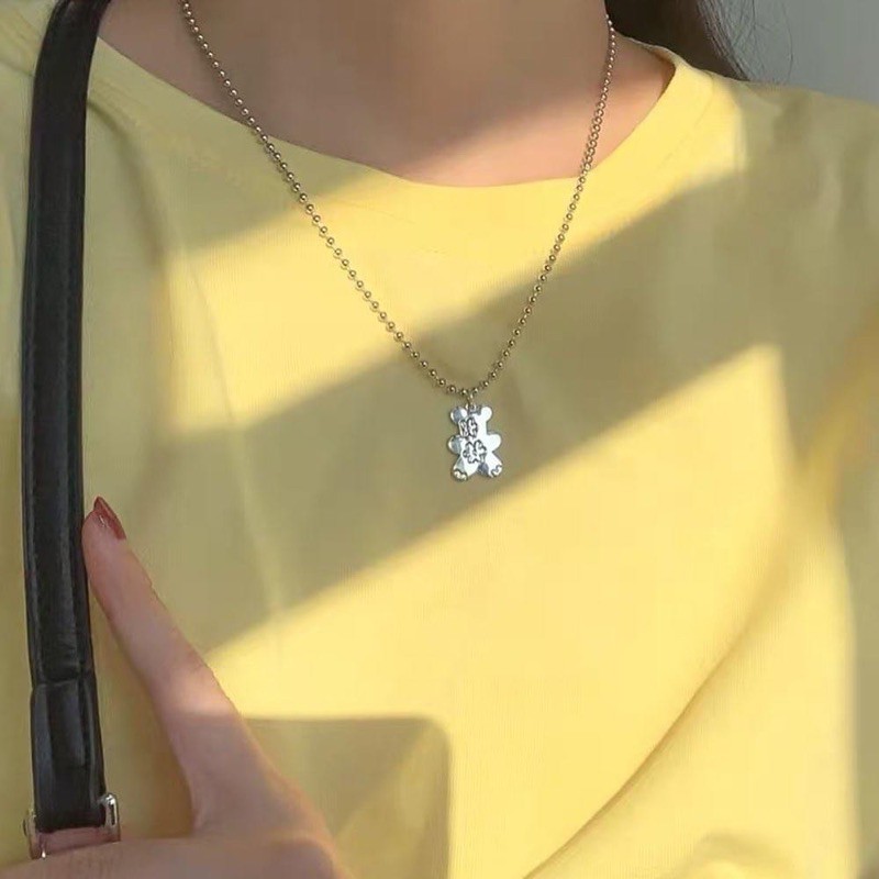 lắc tay dây chuyền gấu hoa xinh xắn