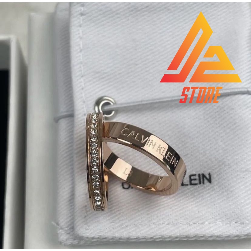 Nhẫn CK Titanium - Nhẫn nam nữ unisex cặp đôi thép không gỉ 316L [Bảo Hành 5 năm]