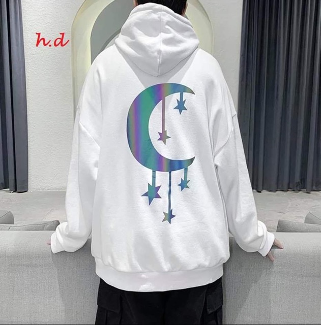 Áo hoodie phản quang trăng và năm sao HĐ12 (kèm ảnh thật ) | BigBuy360 - bigbuy360.vn