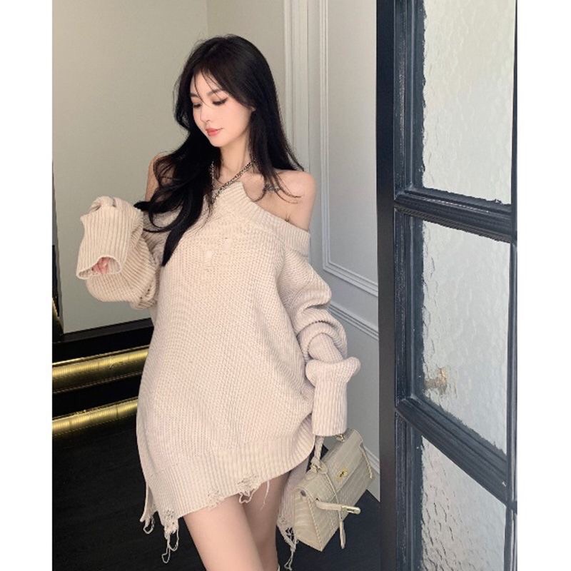 Áo len trễ vai Thiết Kế theo phong cách Sexy , Đường Phố🙈