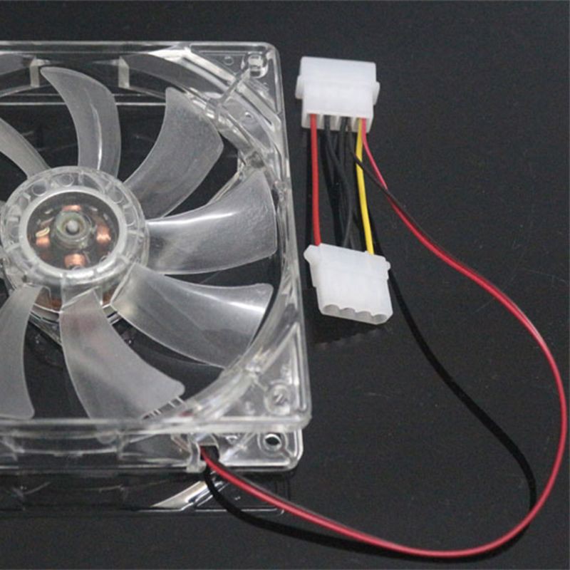 NAMA Easy Installation Transparent 4 LED Light Plastic PC Computer Laptop Case Cooling Fan Cooler Radiator Devices