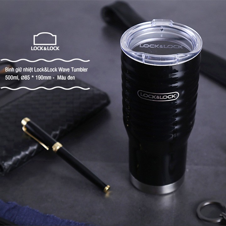 Ly Giữ Nhiệt Lock&Lock Wave Tumbler LHC4148BLK 750ml