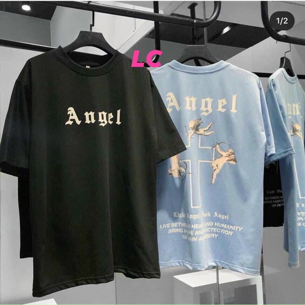 Áo Thun Tay Lỡ Unisex - Áo Thun Nam Nữ ANGEL | BigBuy360 - bigbuy360.vn