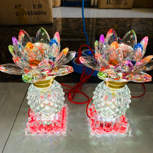 Đèn Thờ Sen Thơm Pha Lê (M465)