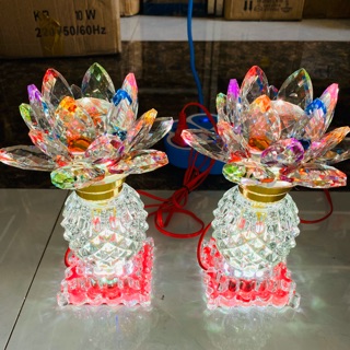 Đèn Thờ Sen Thơm Pha Lê (M465)
