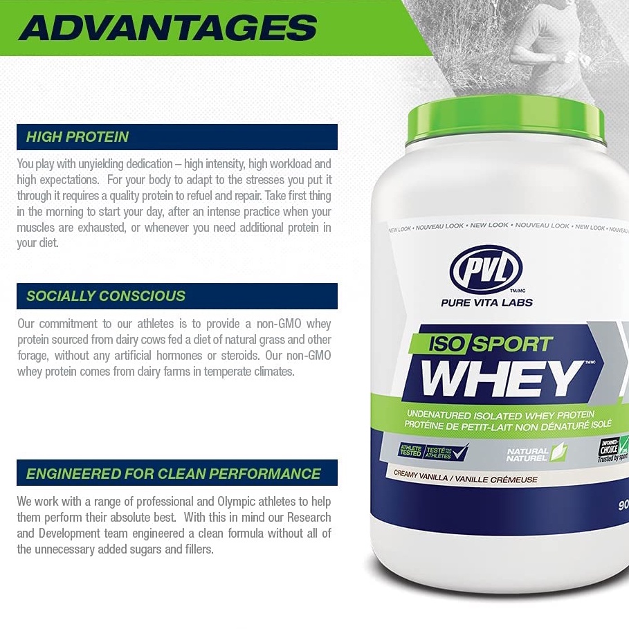 PVL Iso Sport Whey Thực Phẩm Bổ Sung Thúc Đẩy Phát Triển Cơ Nạc 5Lbs (2.27kg)