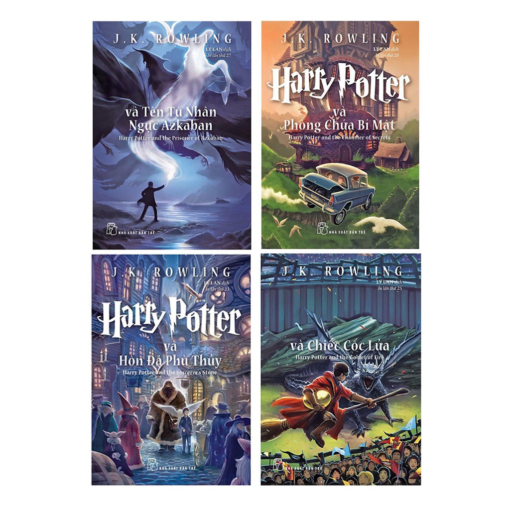 Sách Combo Harry Potter 4 Cuốn ( Tập 1 đến Tập 4 )