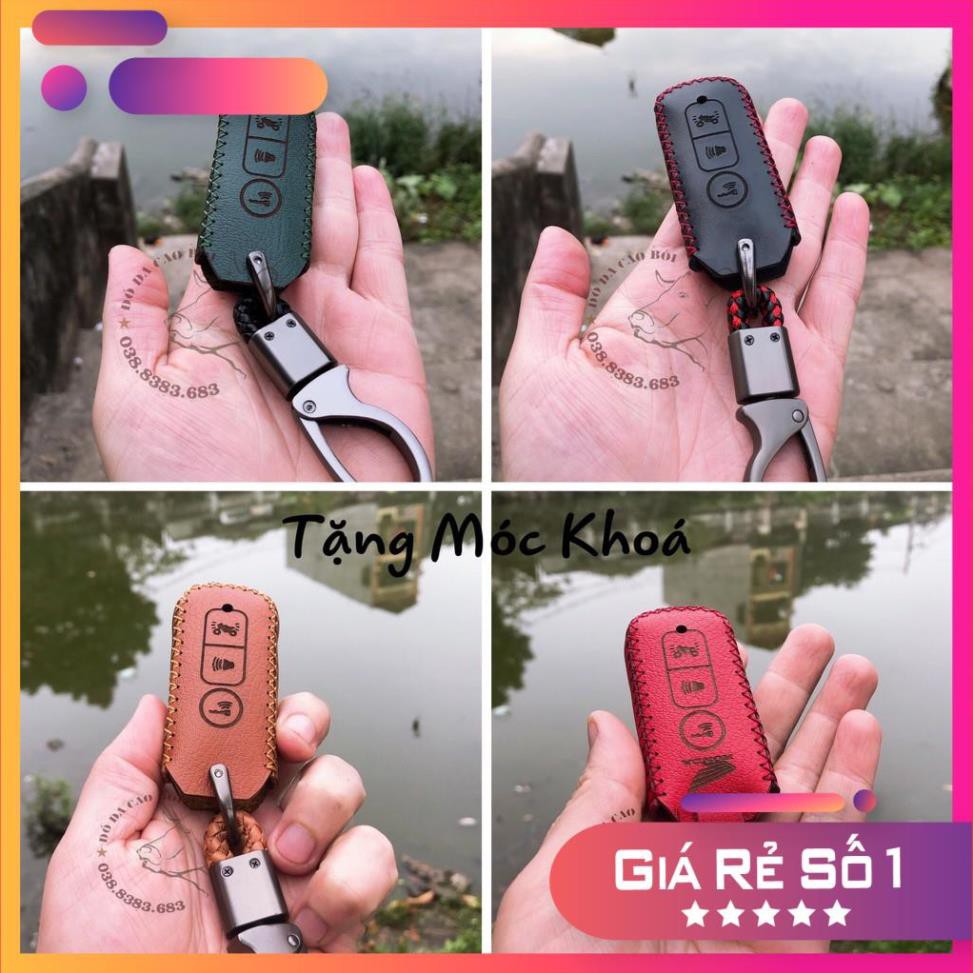 Bao Da Chìa Khóa Xe SH, SH Mode, PCX...Da Bò Tự Nhiên Nhiều Màu Sắc, Có Kèm Móc Sịn Sò...