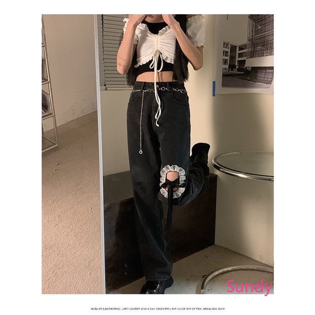 Quần Lưng Cao Buộc Dây Plus Size Cho Nữ