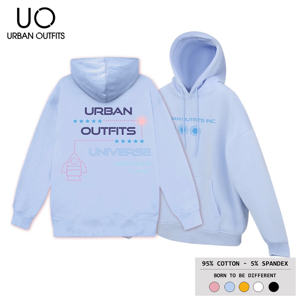 Áo Hoodie Nam Nữ Form Rộng URBAN OUTFITS In Universe DO6M08219 Planet HOO20 Chui Đầu Thun Cotton Nỉ | BigBuy360 - bigbuy360.vn