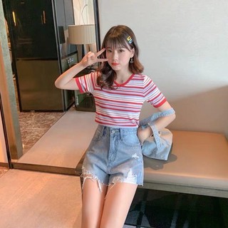 Quần Short Jean Nữ Phong Cách Hàn Quốc