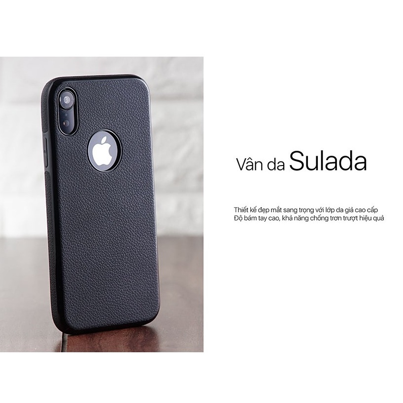 ỐP LƯNG SULADA DA SẦN CHỐNG VÂN TAY  IPHONE 6 6S 7 8 / PLUS / X XS XR / MAX / 11 12 / MINI / PRO / MAX / SE +