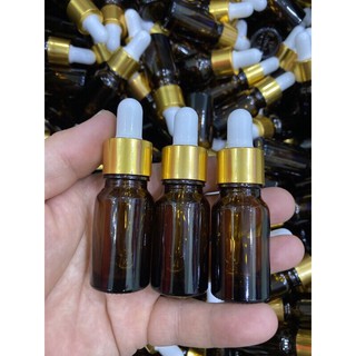10 lọ chiết serum nắp bóp 10ml màu nâu