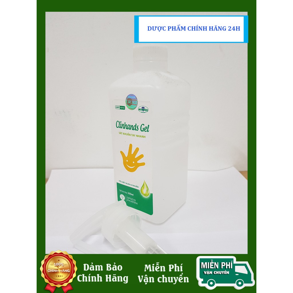 Gel sát khuẩn tay khô CLINHAND GEL Chai 500ml (OPODIS PHARMA)