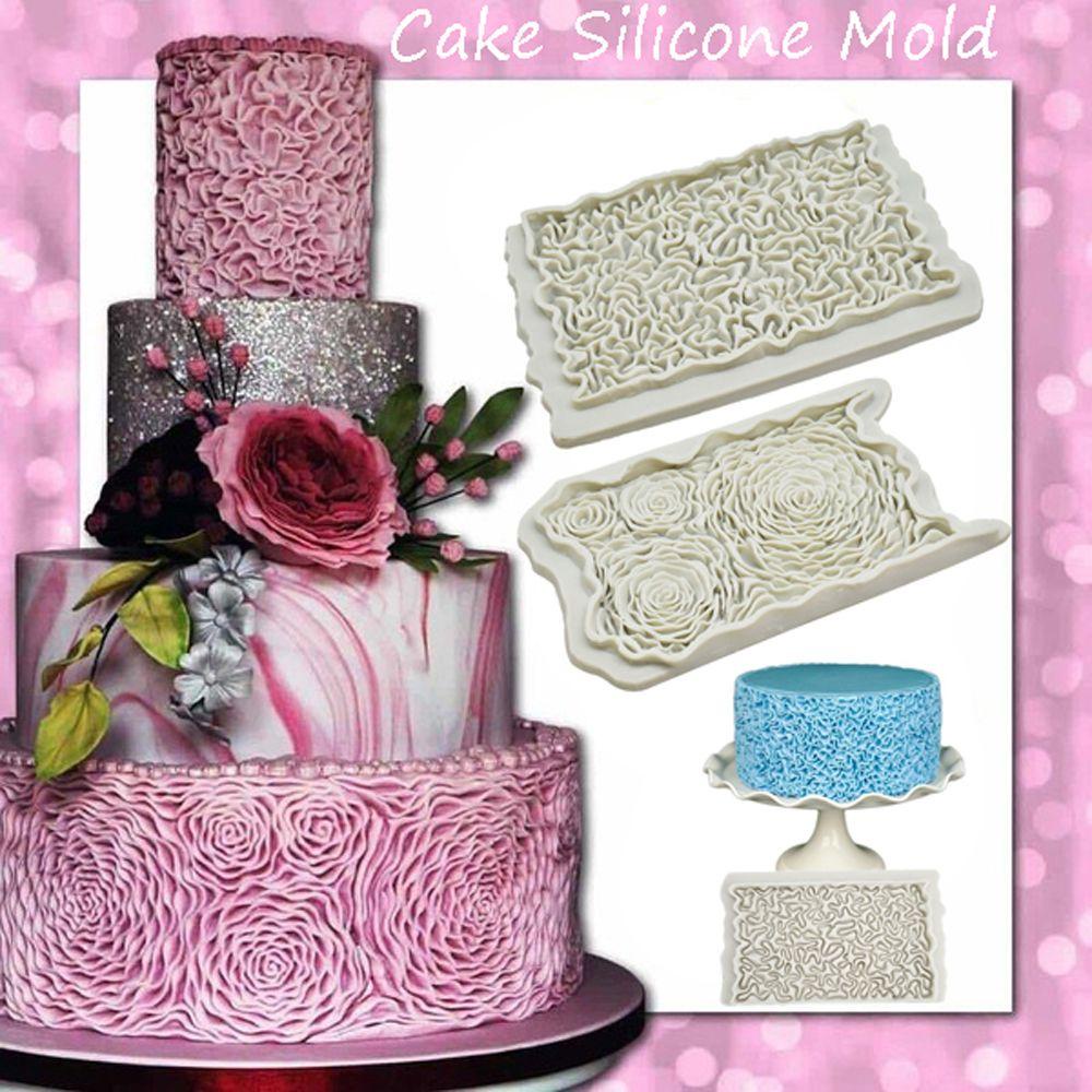 Khuôn Silicone Tạo Hình Hoa Hồng Trang Trí Bánh