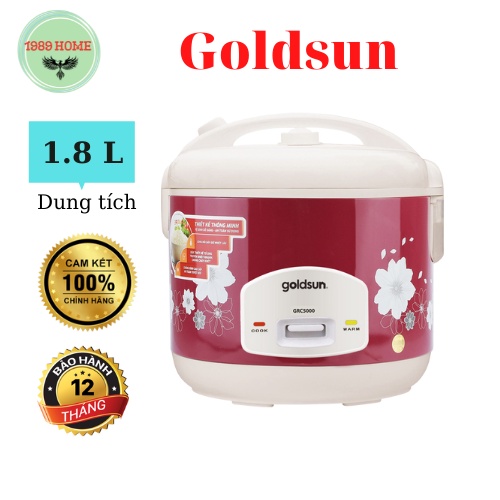 Nồi cơm, Nồi Cơm Điện Goldsun GRC5000, Dung tích 1.8L, Bảo hành 12 tháng chính hãng