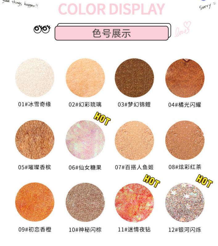 (Hàng Mới Về) Phấn Mắt Mack Andy Kim Cương Đơn Sắc Sáng Bóng Lấp Lánh | BigBuy360 - bigbuy360.vn