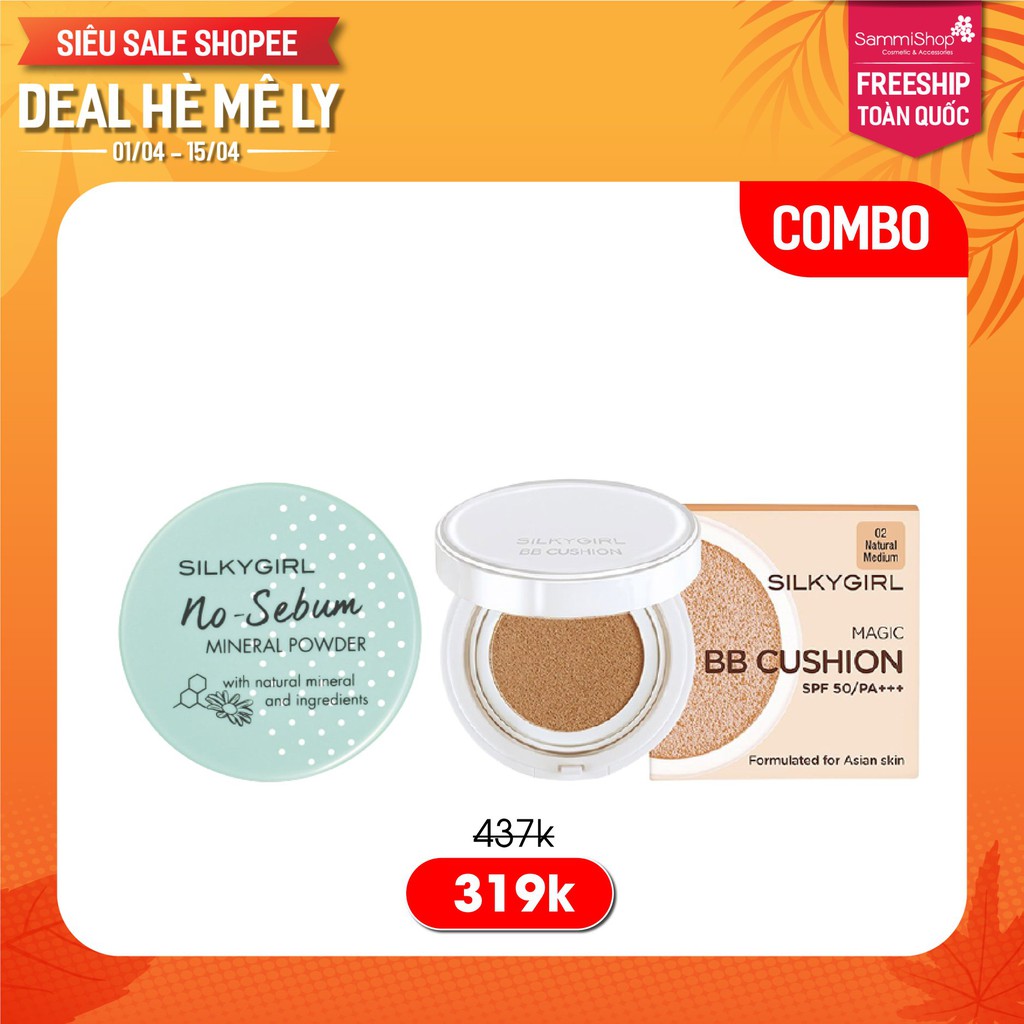 PHẤN PHỦ KHOÁNG SILKYGIRL NO-SEBUM MINERAL POWDER 5g
