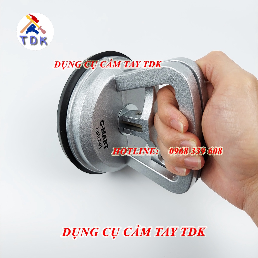 Tay hít gạch, hút kính cầm tay chuyên dụng loại 1 chấu L0072-1 CMART (Lực hút 50kg)