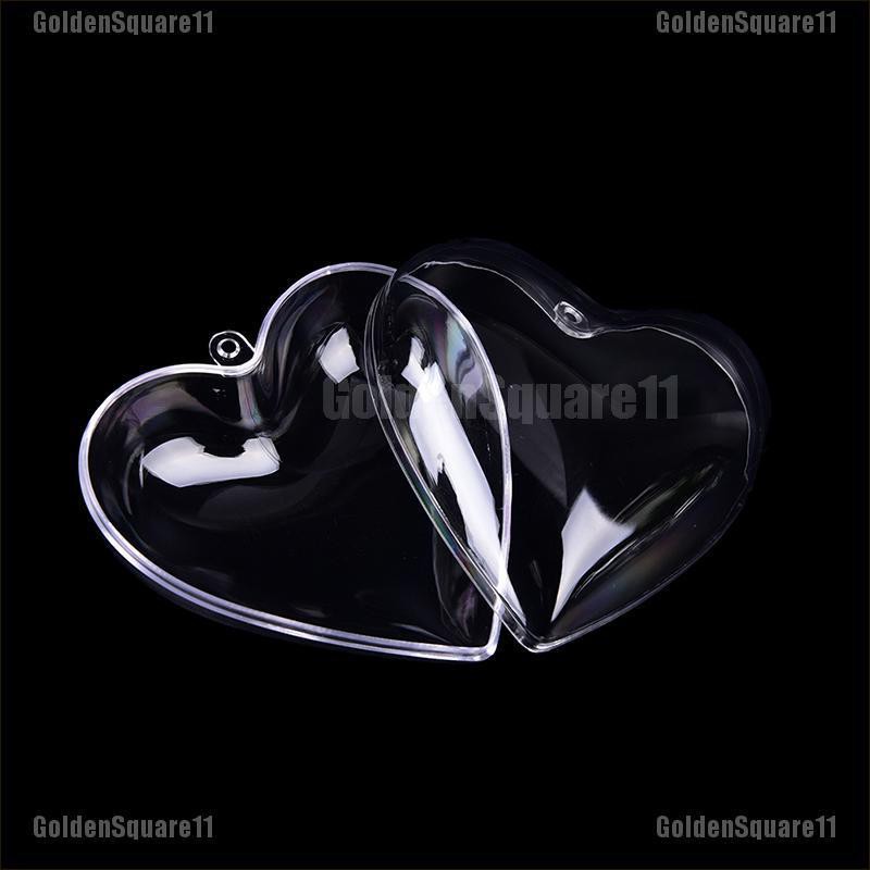 1 Set 2 Khuôn Nhựa Làm Bom Tắm Hình Trái Tim 65 / 80mm