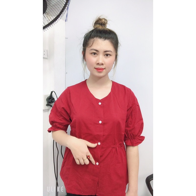 [Mã FAMARAL1 giảm 10K đơn 50K] Áo sơ mi nữ chất đũi ngắn tay thanh lịch - Mã A15 | BigBuy360 - bigbuy360.vn