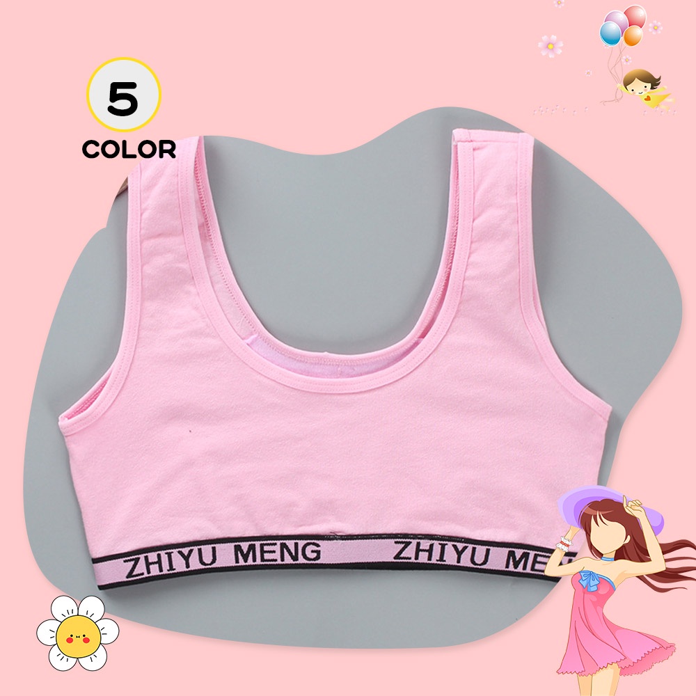Áo Ngực Thể Thao Không Gọng Bằng Cotton Dành Cho Bé Gái Tuổi Teen