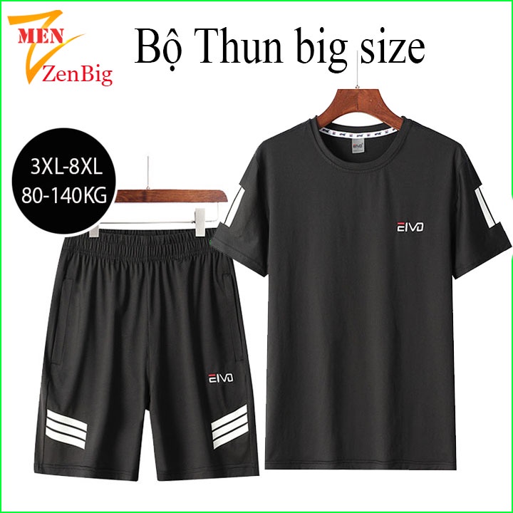 Bộ quần áo thun, áo phông nam big size ngoài cỡ dành cho người mập người béo Zenbig men clother