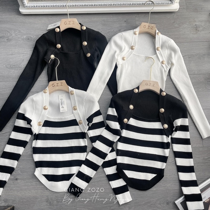 BÁN SỈ ÁO LEN KHUY CỔ VUÔNG QC CHO NỮ | BigBuy360 - bigbuy360.vn