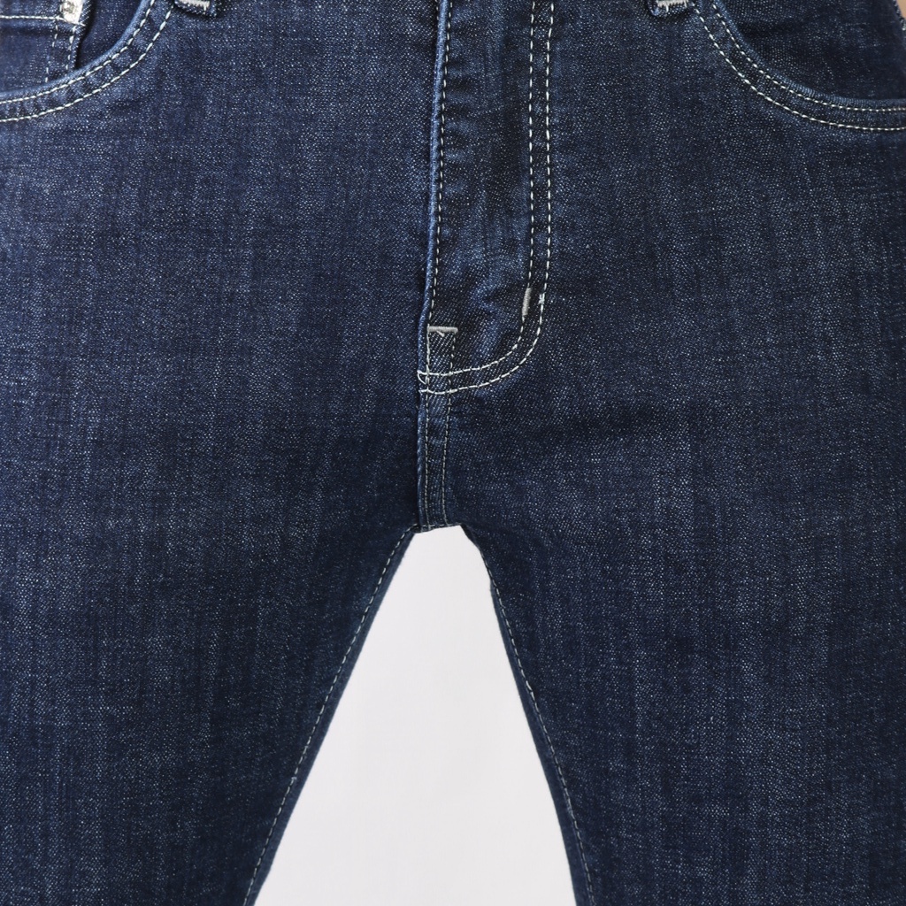 Quần Jean Nam Xanh Đen Đậm Chất Jeans Cao Cấp Co Giãn Tốt Form Slimfit _X090