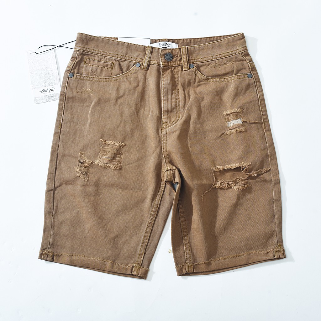 Quần short jean nam rách Routine 03