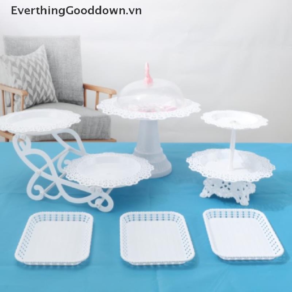 Everthinggooddown Set 1 / 2 Khay Đựng Bánh Cupcake / Trái Cây Ba Tầng Sáng Tạo vn