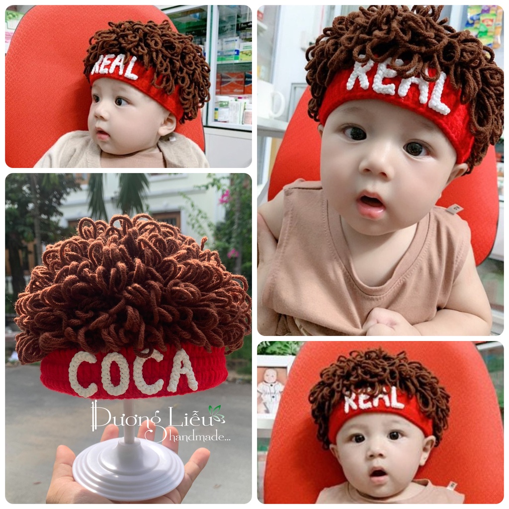 Nón Len Tóc Xù Phong Cách Hàn Quốc Cho Bé