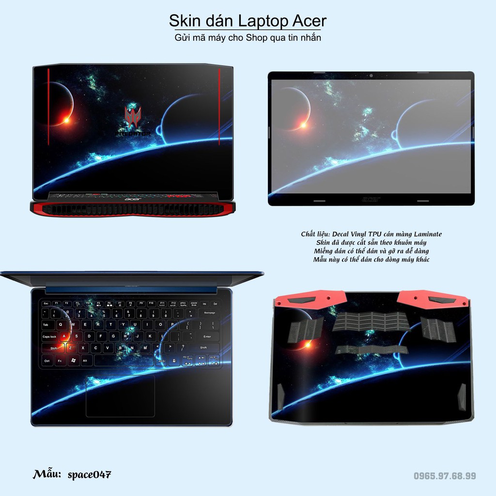 Skin dán Laptop Acer in hình không gian _nhiều mẫu 8 (inbox mã máy cho Shop)