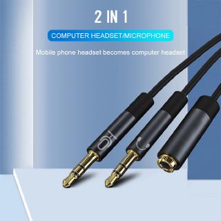Dây Cáp Chia Cổng Tai Nghe Và Mic Cho Máy Tính