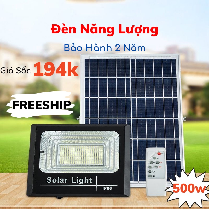 Đèn Năng Lượng Mặt Trời, Đèn Led Ngoài Trời Chống Nước Kèm Điều Khiển Tiện Dụng