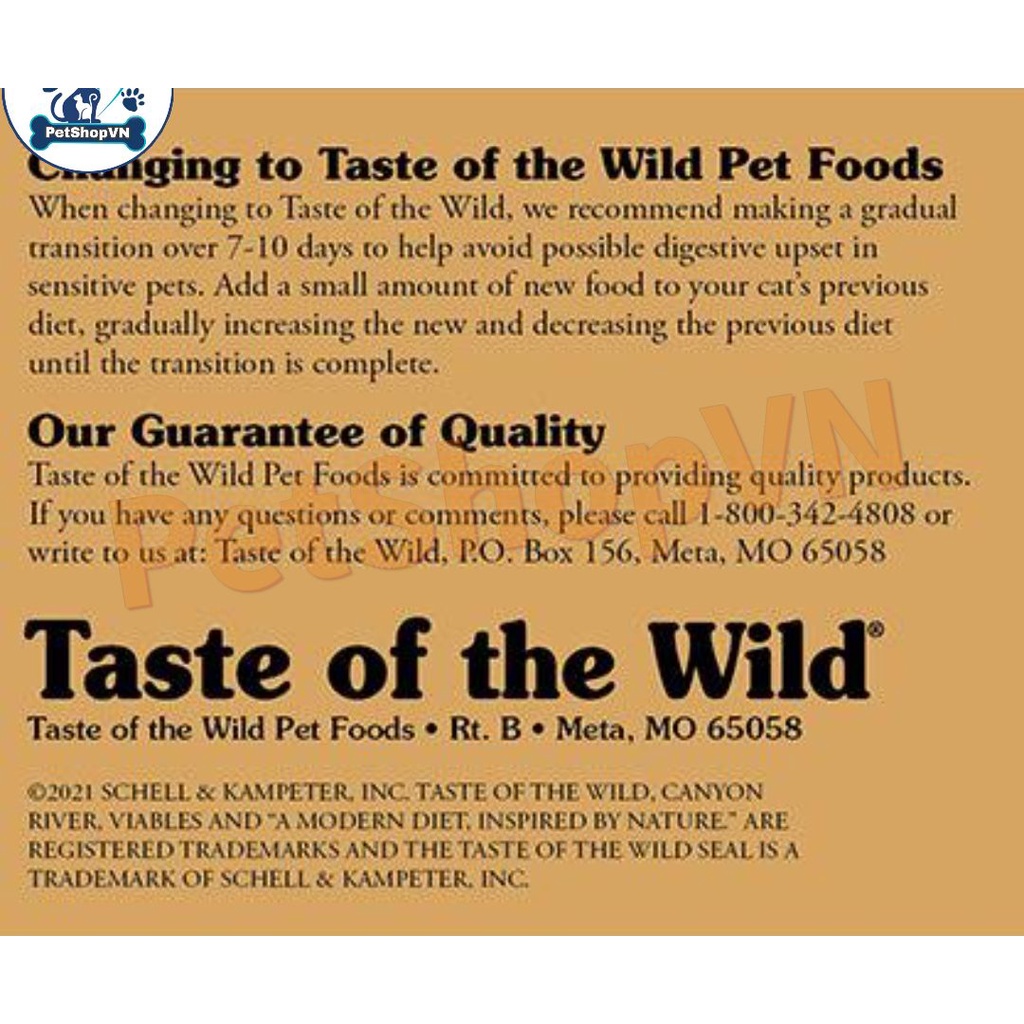 Thức Ăn Cho Chó Con Hạt TASTE OF THE WILD HIGH PRAIRIE PUPPY Vị Bò Rừng và Nai Nướng