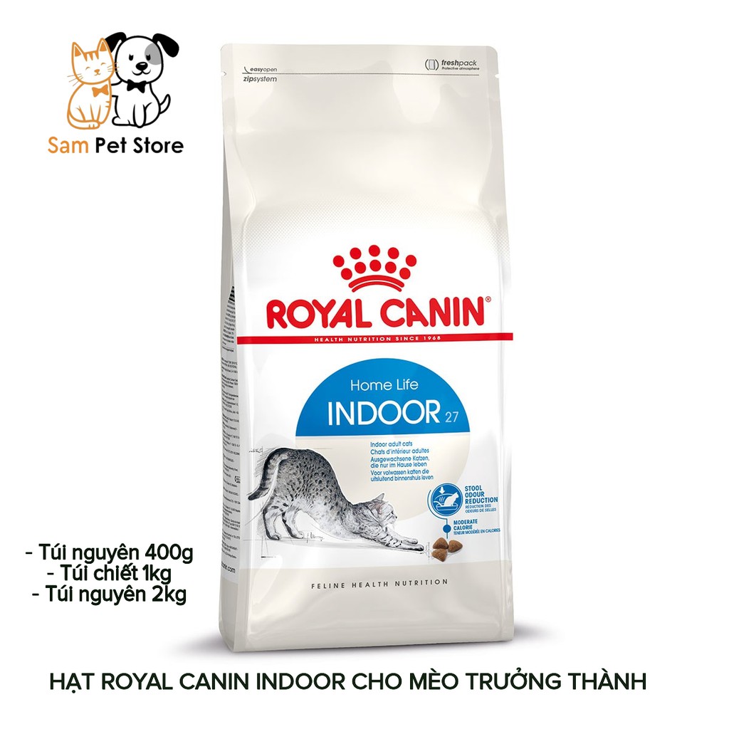 Thức ăn hạt cho mèo trưởng thành Royal Canin Indoor 27 1kg