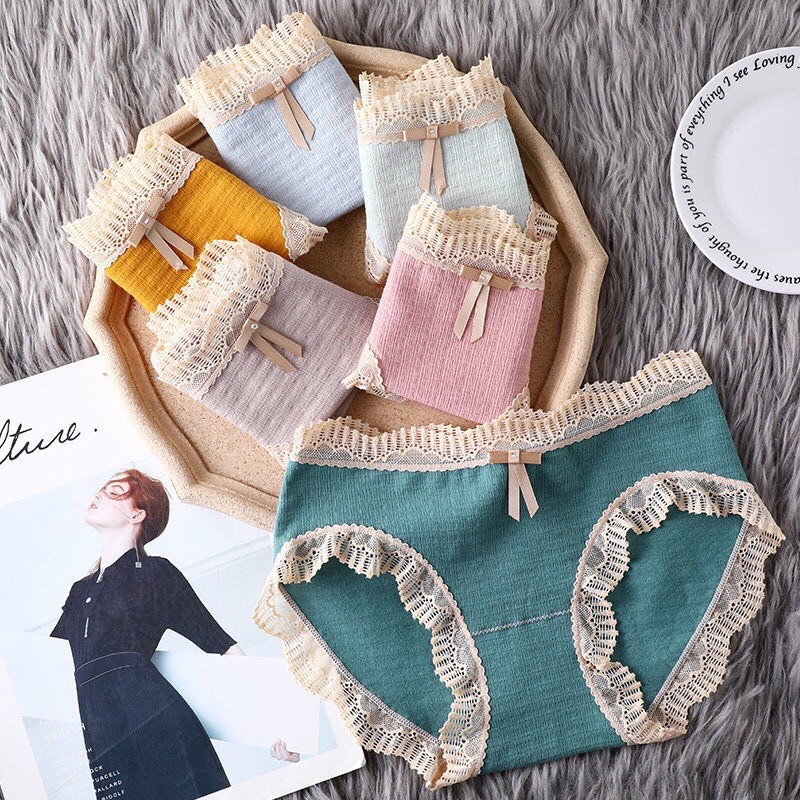 Quần Cotton Phối Ren Cao Cấp 257