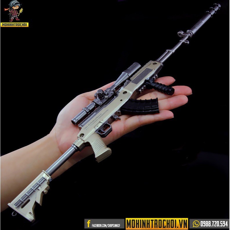 Mô Hình PUBG - Phụ Kiện PUBG - SKS 36cm (Nắp ráp)