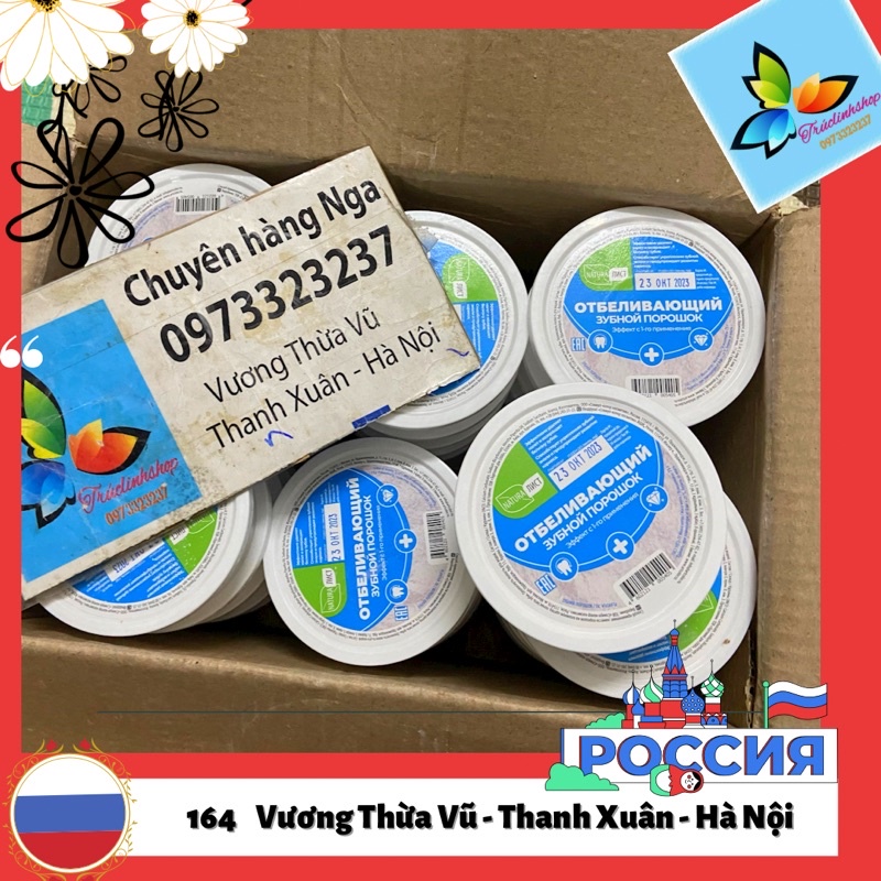 Bột tẩy trắng răng Nga triết suất bạc hà 75ml