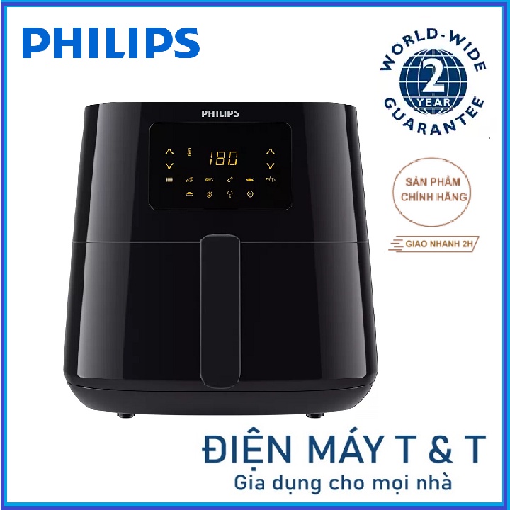 Nồi chiên không dầu philips HD9270, 6.2 lít, Hàng chính hãng bảo hành 2 năm