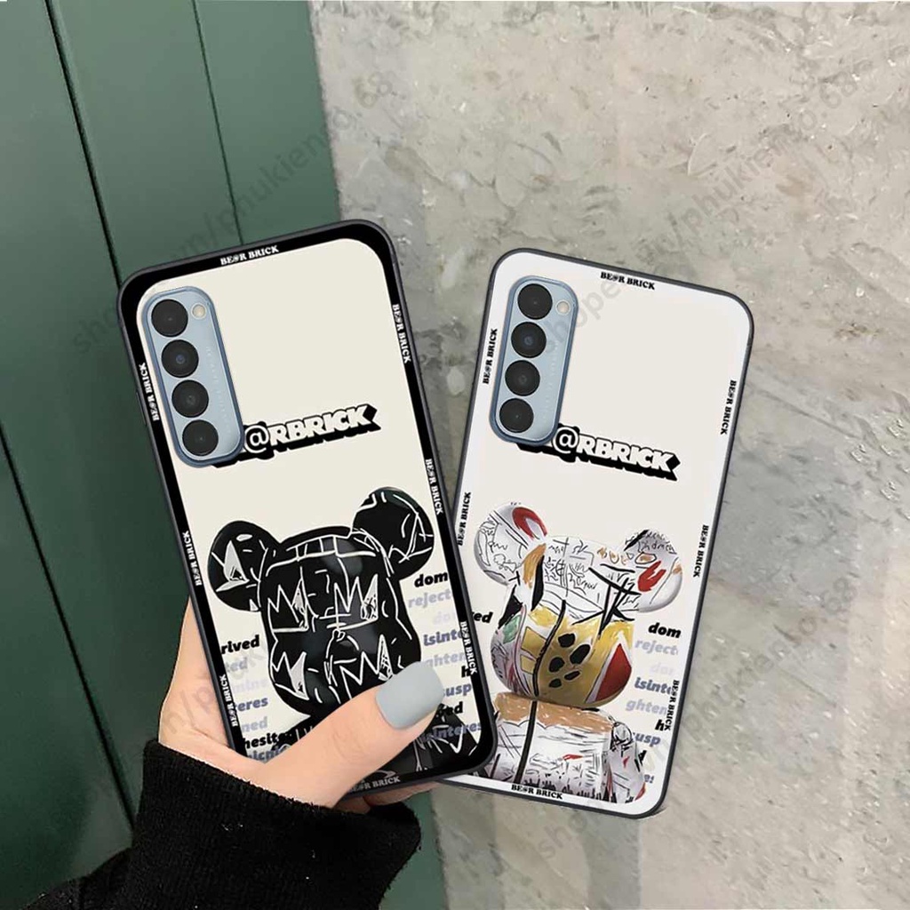 Ốp lưng điện thoại Oppo Reno4 / Reno4 Pro / Reno 4 elegant, gấu be@rbrick cao cấp, vỏ ốp rẻ đẹp