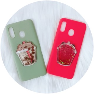 Samsung Galaxy A20 / A30 - Ốp lưng Trà sữa gấu - Chất Su mịn Dày Đẹp