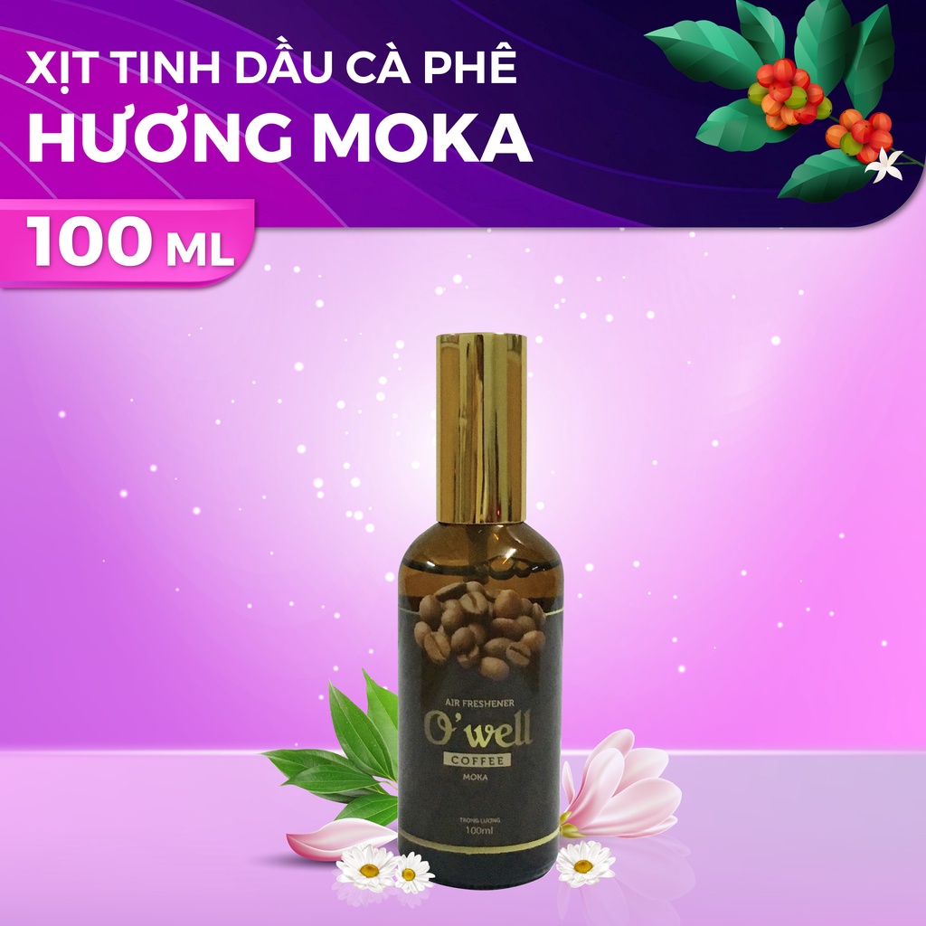 Xịt Tinh Dầu Owell Hương Cafe Khử Mùi Lưu Hương Cho Phòng, Oto, Quần áo