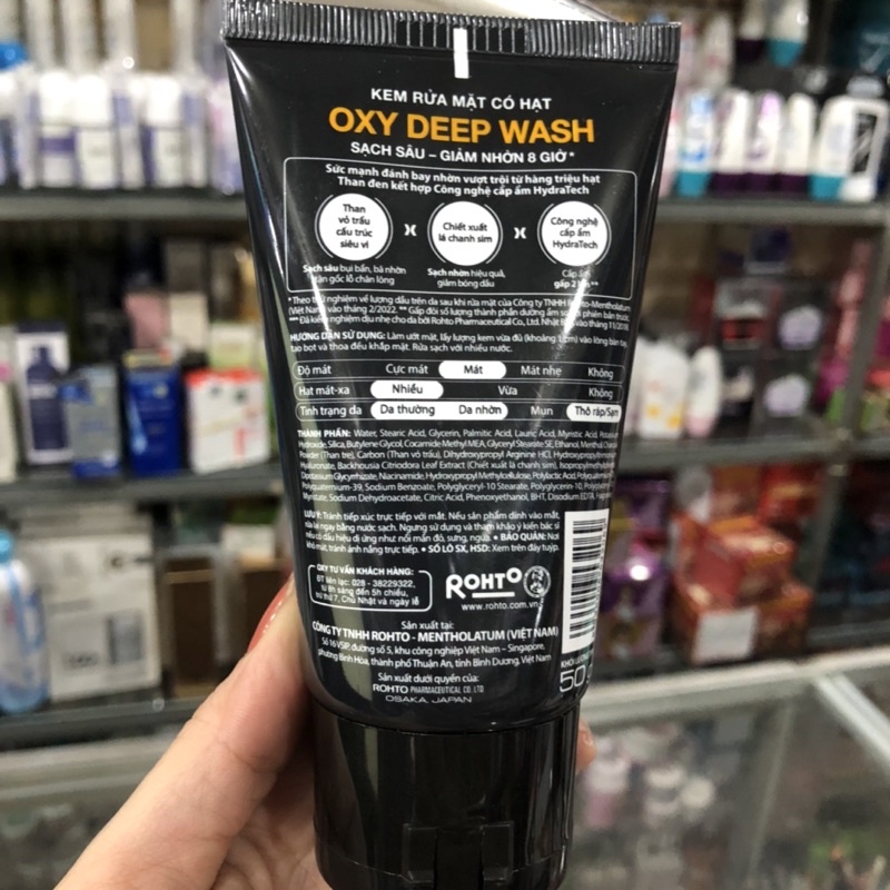 Sữa rửa mặt tác động sâu dành cho nam Oxy Deep Wash tuýp 50g