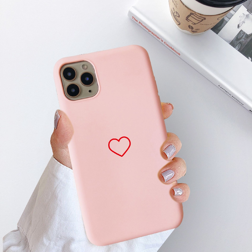 Ốp lưng iphone trơn tim 5/5s/6/6plus/6s/6splus/7/7plus/8/8plus/x/xr/xs/11/12/pro/max/plus/promax - Awifi Case P3-8