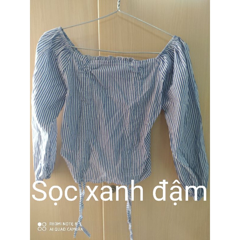 ÁO RÚT DÂY 2 BÊN SỌC XANH