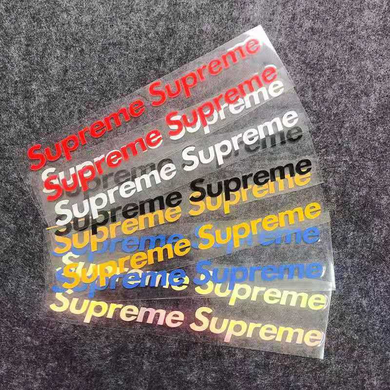 Miếng Dán logo supreme Phản Quang Chống Thấm Nước Trang Trí Xe Máy / Xe Đạp Điện