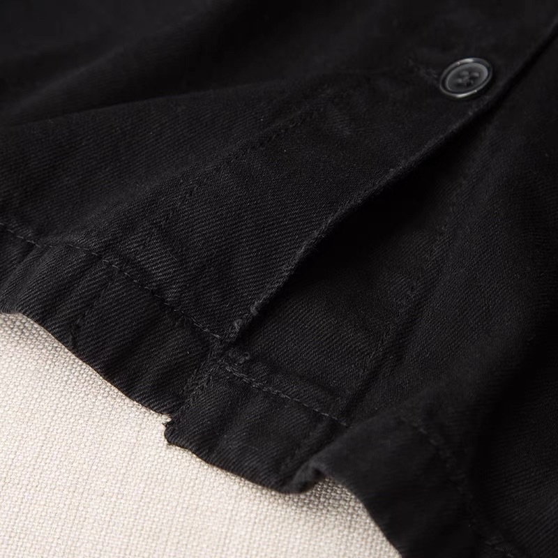 Áo denim Zar* thiết kế sờn vai suông dài dư Sịn tqxk