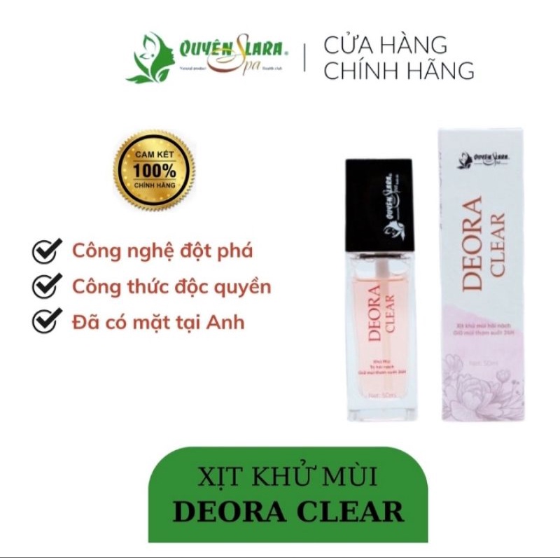 [Chính hãng] Xịt khử mùi hôi nách DEORA CLEAR Quyên lara 50ml